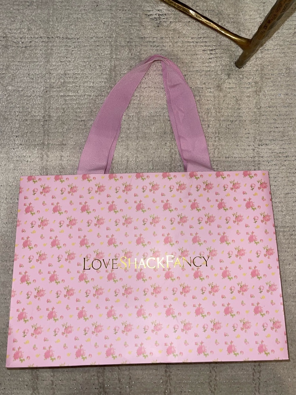 LoveShackFancy floral shopping bag